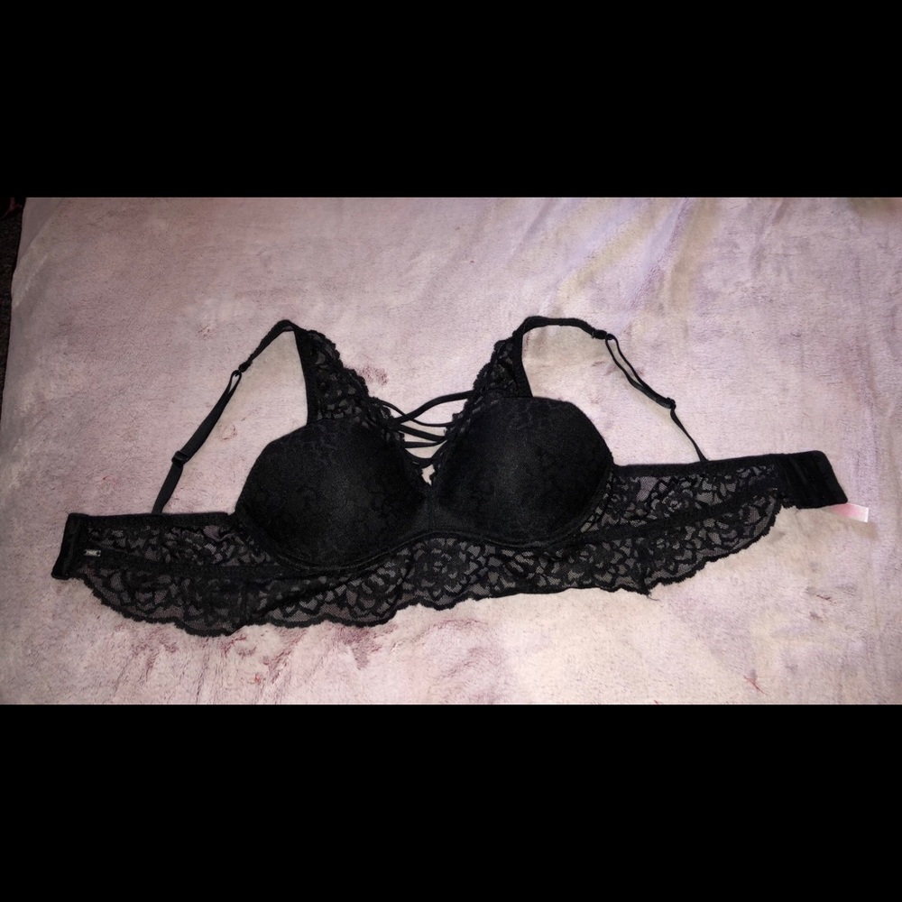 PINK black bralette